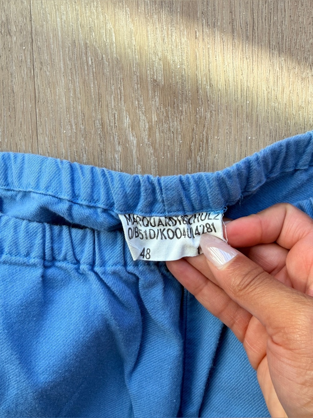 Vintage blue elastic waist band pants - Picture 2 of 4
